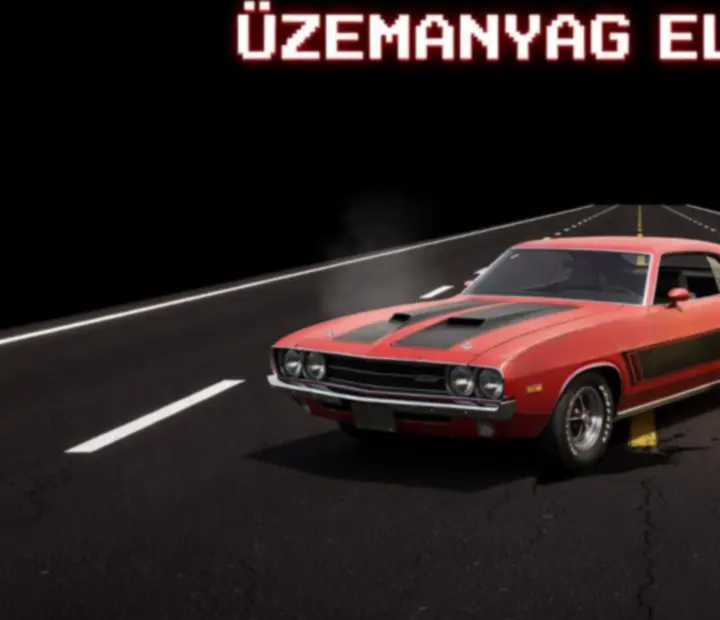 Üzemanyag mentőrendszer panel a Retro Road Racer játékban